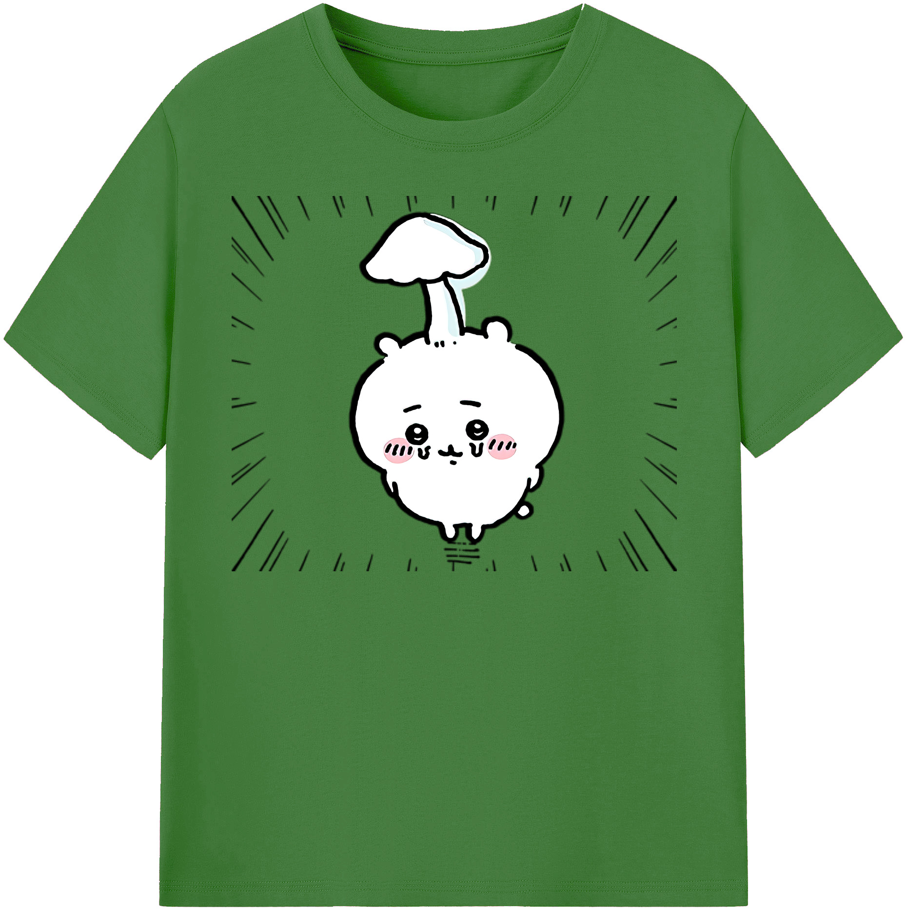 （画像用） ちいかわ ちいかわ Chii-kawa chiikawa レディースカジュアルプリントTシャツ（綿100％）